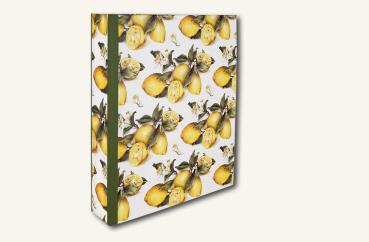 Preview: Einbandpapier mit Zitronen in naturgetreue Darstellung